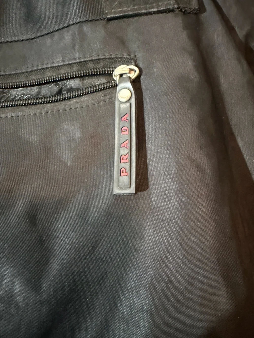 Prada Black Messenger Bag with Silver Buckle